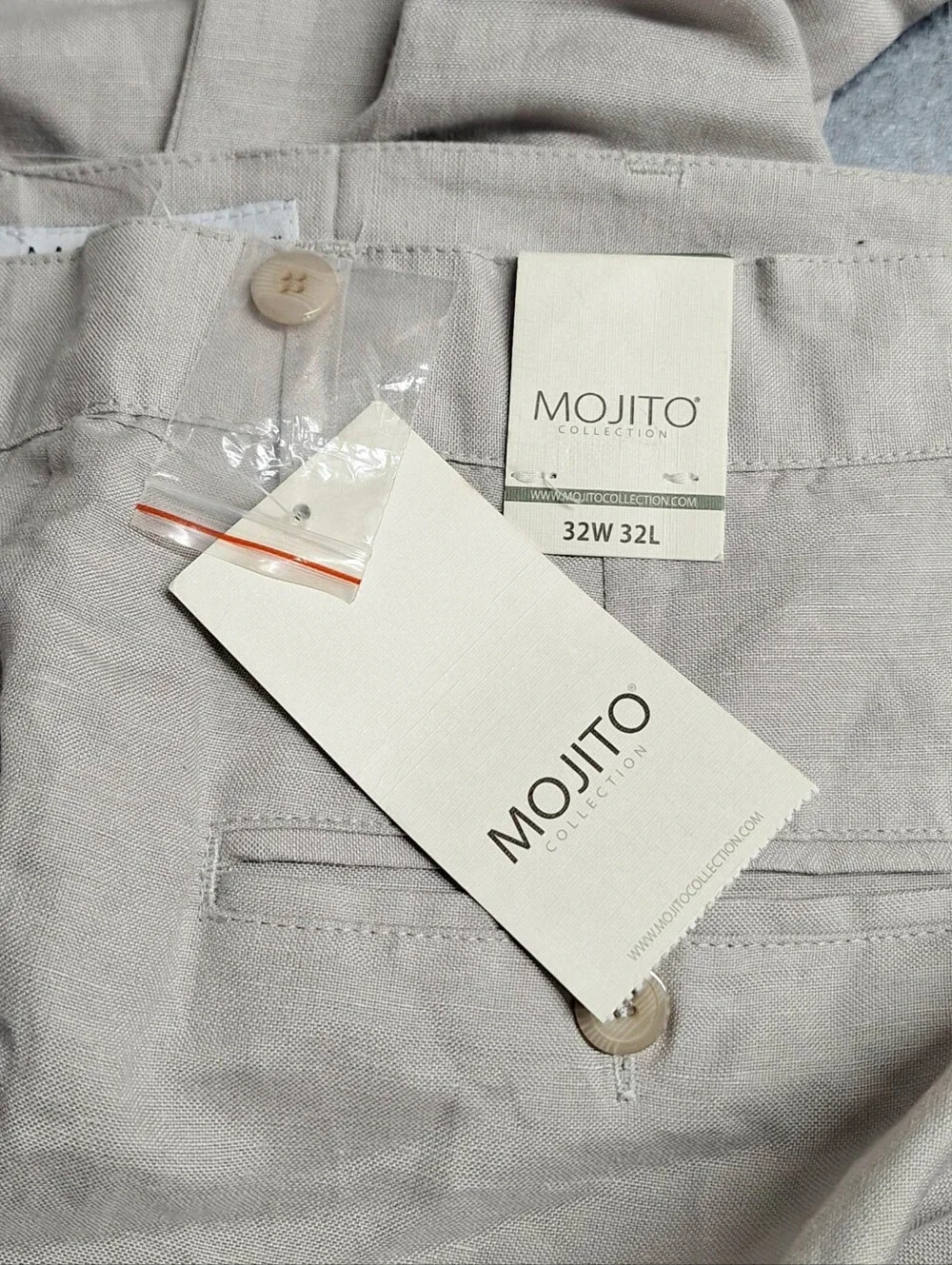 Mojito Collection Flat Front Linen Blend Dress Pant, 29 X32, RN#109783, NWT